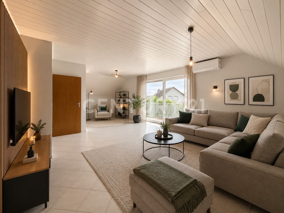 Helle 3 Zimmer Wohnung im DG eines 2-Parteienhauses