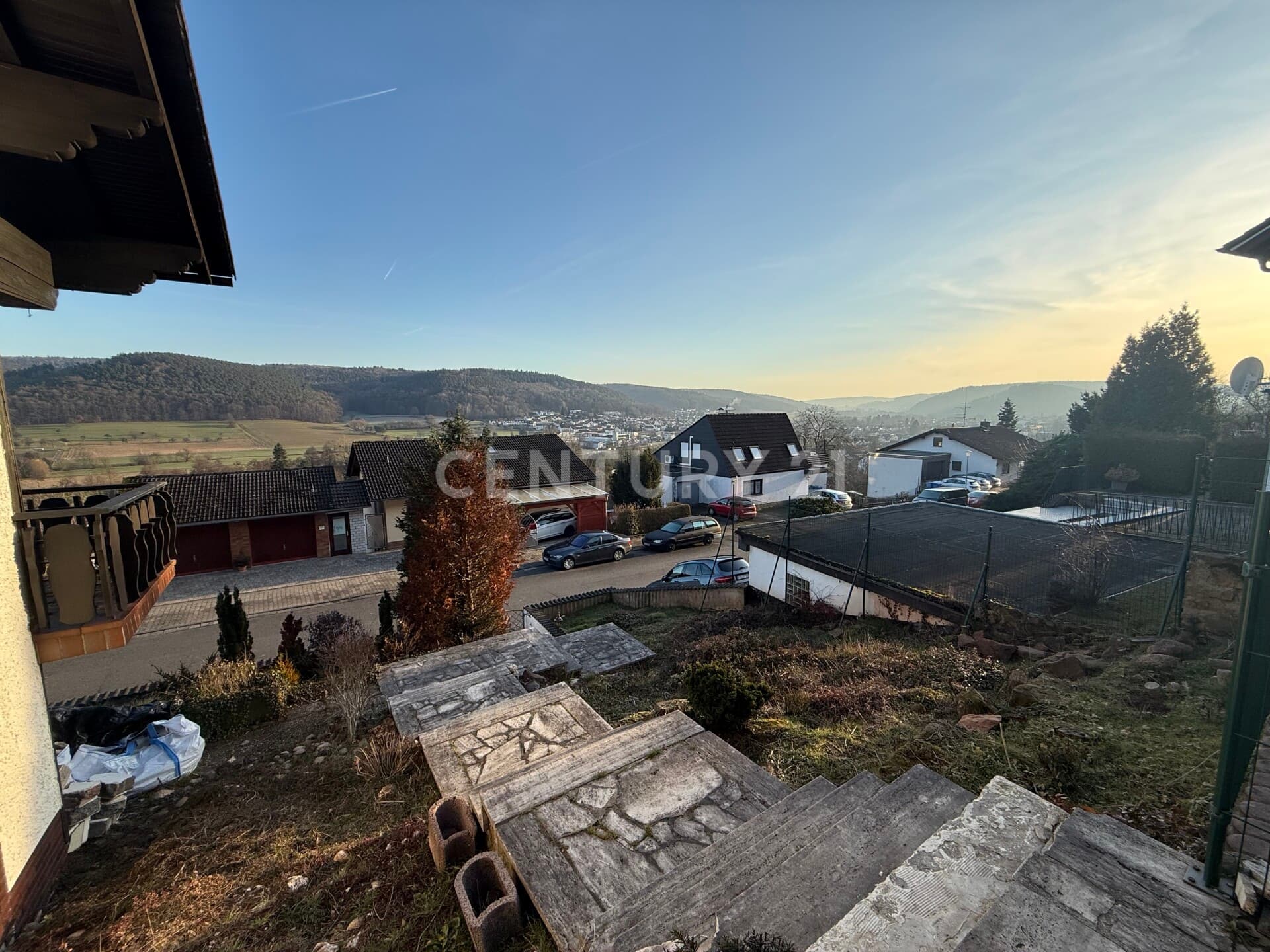 Blick vom Gebäude Eingang